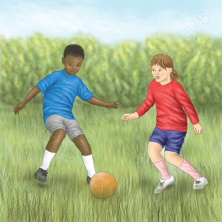 Children playing in park